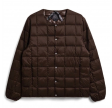 taion unisex crew neck button down jacket - d. choco
