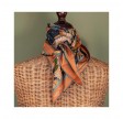 classical bird stribe scarf - floral