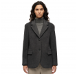 women's oversized blazer - heather grey 