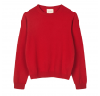 women's oversized roundneck - red