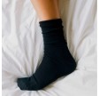 wool rib socks - black
