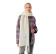 authie fringed scarf - white 