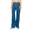 brown straight jeans wash vintage crude - denim blue