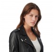 newhan leather jacket - black
