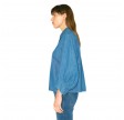 new hepburn 3/4 shirt - denim blue