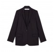 allan wool blazer jacket - black