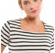 coursive breton striped shirt - nature/navy