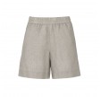 shorts long linen - grey