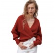 east strik cardigan - wine lees melange 