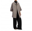 women kimono mantle pressed wool - natural casha