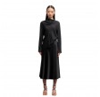 hana satin silk skirt - black 