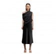 lana silk tank - black