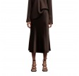 hana satin silk skirt - dark brown