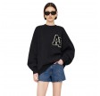 anine bing miles sweatshirt letteman - black