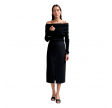 aks label delphine merino top - black