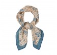 light blue flower toile scarf - blue