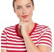 sailor t-shirt hillion women - red/white