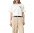 closed cropped t-shirt - ivory