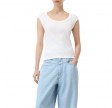 closed cap sleeve t-shirt - ivory