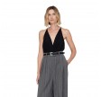 anine bing nicola belt silver - black