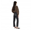 anine bing miles sweatshirt leopard - black and brown leopard