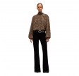 the leggy bootcut velvet - black