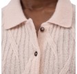closed cardigan with collar - pale pink