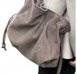 camilla bag large suede - elephant grey