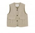 aiayu vest heavy linen - pure natural