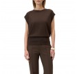 closed crew neck sleeveless - maple brown