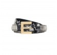 anine bing nicola belt - black and white snake