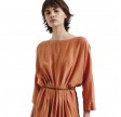 pomandére silk habutai dress - apricot