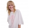 t-shirt tegan cotton rose leopard - white