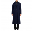 women long topcoat pressed wool - navy blue