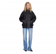 anine bing sandy jacket leather - black