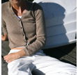 women's 90's v cardigan - toast
