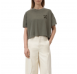 closed cropped t-shirt - cypress green 