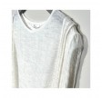 knit top pomandere - white