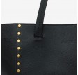 oskan leather tote bag - black 