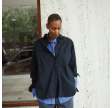 aiayu lynette shirt dark horn - black navy