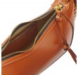 oskan moon leather shoulder bag - cognac