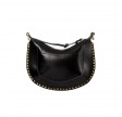naoko leather shoulder bag - black 