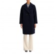 dropped shoulder coat bouclé - navy blue