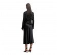 hana satin silk skirt - black 