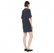 anine bing beth mini dress letterman - washed black