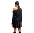 cali silk blouse - black