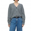 closed cardigan - heather grey melange 