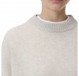closed crew neck cropped - stone beige