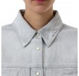 closed fitted utility shirt - light grey 