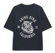anine bing ave tee collegiate lepard - washed charcoal